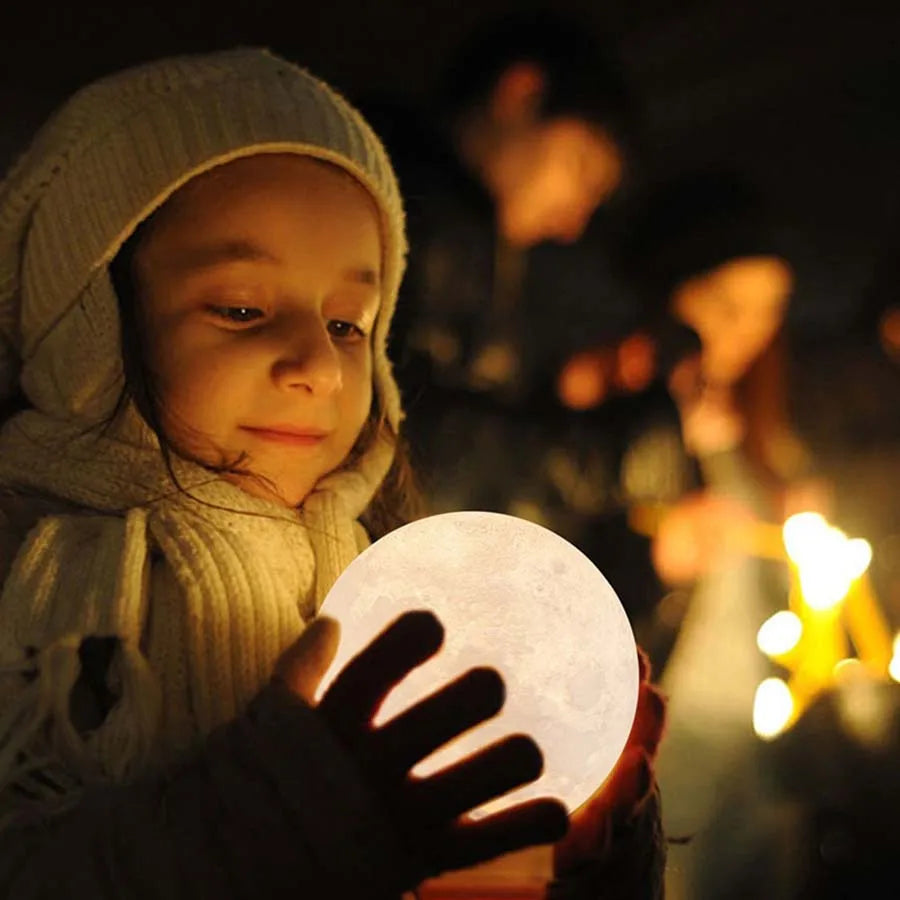 Lampe-LED-tactile-colorée-imprimée-3D-étoile-lune