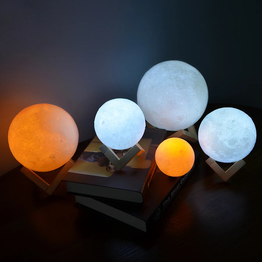 Lampe-LED-tactile-colorée-imprimée-3D-étoile-lune