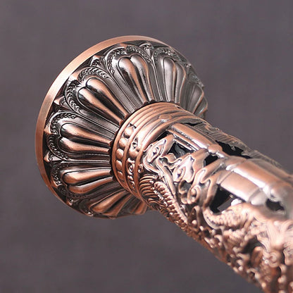 
Porte-encens-bruleur-baton-vertical Brûleur-bronze-dore-dragon-phoenix Encens Porte-relief