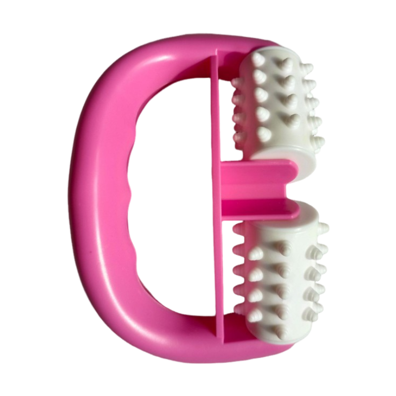 Rouleau de massage anti cellulite rose  
