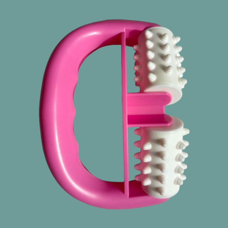 Rouleau de massage anti cellulite rose