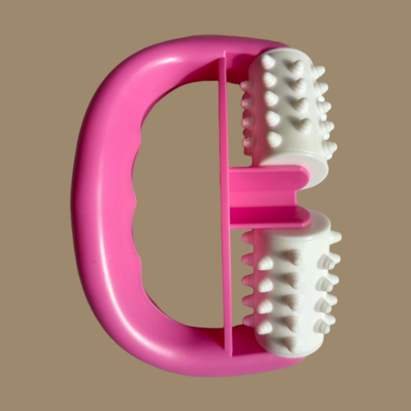 Rouleau de massage anti cellulite rose