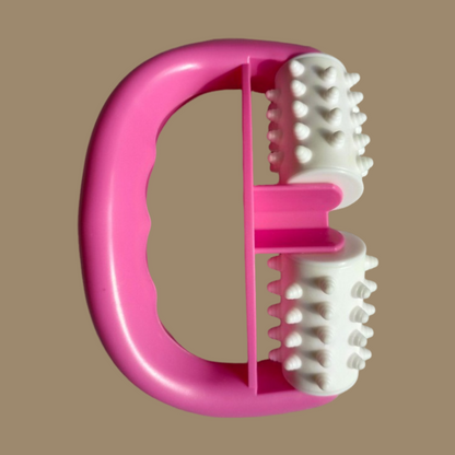 Rouleau de massage anti cellulite rose