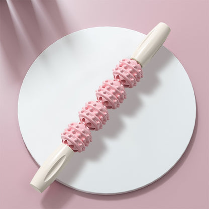 Rouleau massage bâton à rouler rose blanc