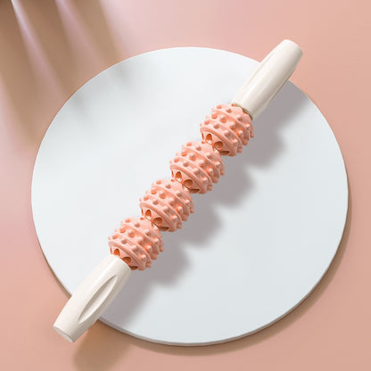 Rouleau massage bâton à rouler rose blanc