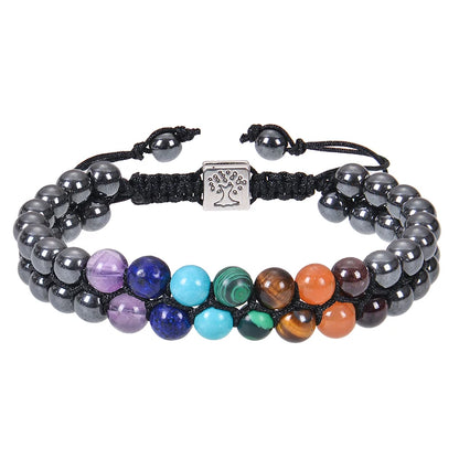 Bracelet en Perles - de Méditation en Pierre des 7 Chakras