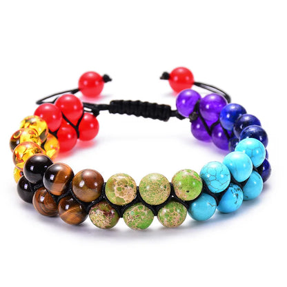 Bracelet en Perles - de Méditation en Pierre des 7 Chakras