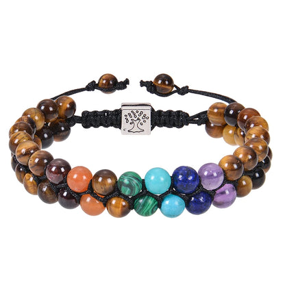 Bracelet en Perles - de Méditation en Pierre des 7 Chakras
