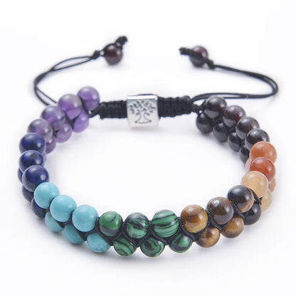 Bracelet en Perles - de Méditation en Pierre des 7 Chakras