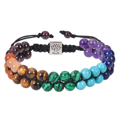 Bracelet en Perles - de Méditation en Pierre des 7 Chakras