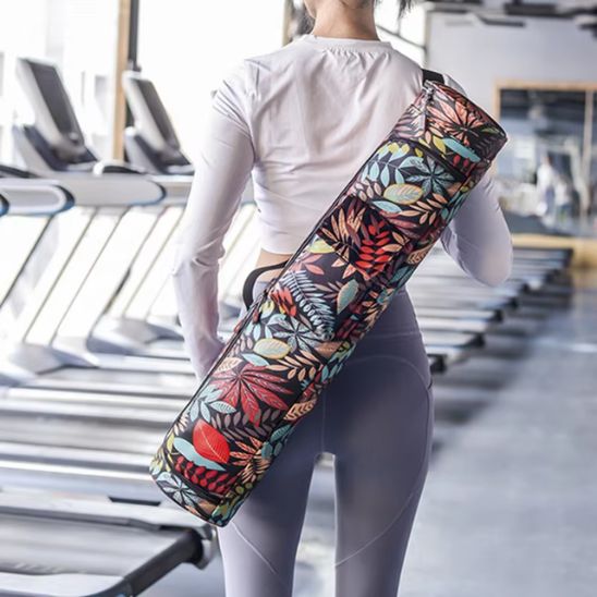 Grand Sac De Tapis De Yoga Wrasco - Toile - Bleu Sarcelle - 6 Poches - Homme/Femme