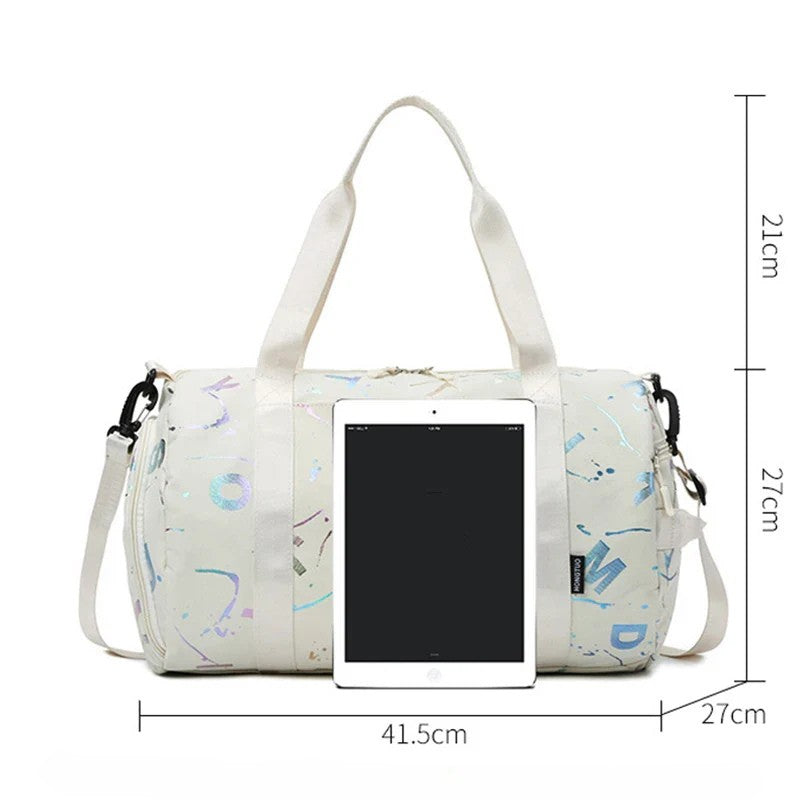Sac de Sport Femme et Homme - avec Lettres Graffiti Imprimées