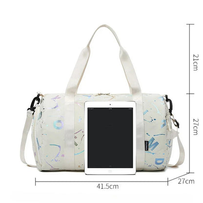 Sac de Sport Femme et Homme - avec Lettres Graffiti Imprimées