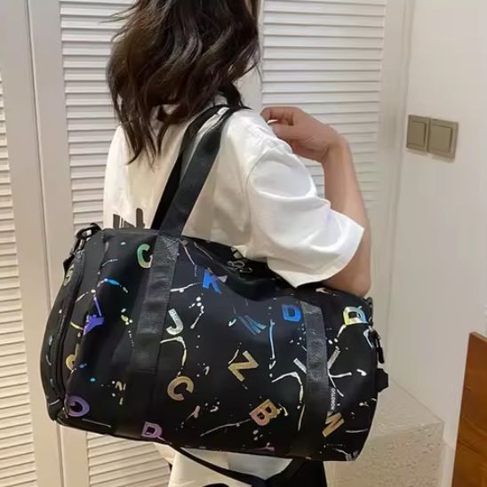Sac-de-sport-femme-homme-bandouliere-lettres-graffiti-fitness