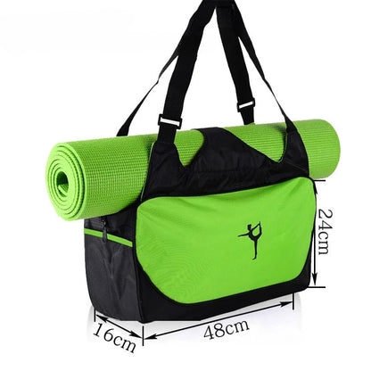 Sac-de-sport-femme-homme-fourre-tout-yoga-reglable-bandouliere-vert-brillant