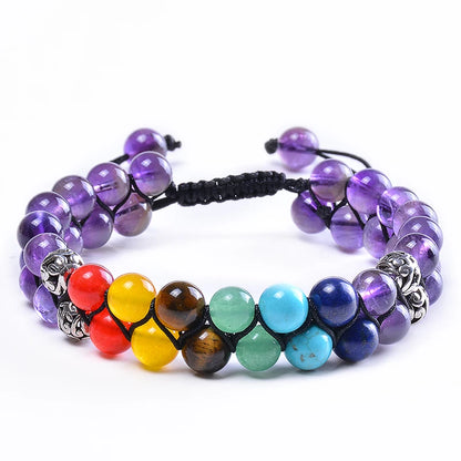 Bracelet en Perles - de Méditation en Pierre des 7 Chakras