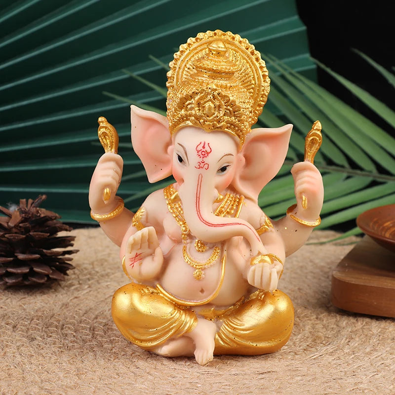 Statuette-bouddha-seigneur-ganesh -dieu-elephant-rose