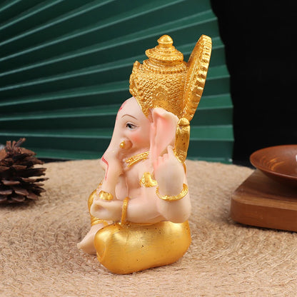 Statuette-bouddha-seigneur-ganesh -dieu-elephant-rose