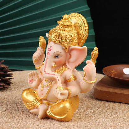 Statuette-bouddha-seigneur-ganesh -dieu-elephant-or