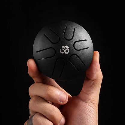 Tambour-Hluru-Mini-Glucophone-Acier-yoga-noir