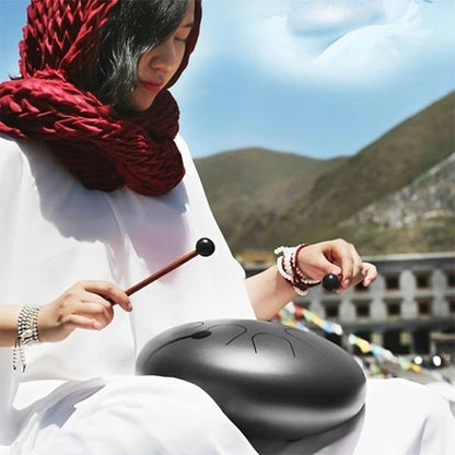 Tambour-langue-en-acier-tambour-a-main-baguettes-meditation-yoga-noir
