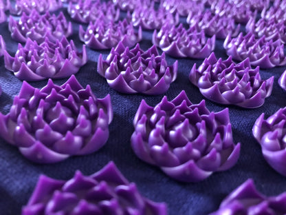 Tapis-d'acupression-Lotus-Spike-en-lin-naturel-fleur-lotus