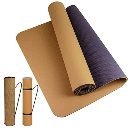 Tapis-de-yoga-antiderapant-double-face-avec-sangle-marron-violet