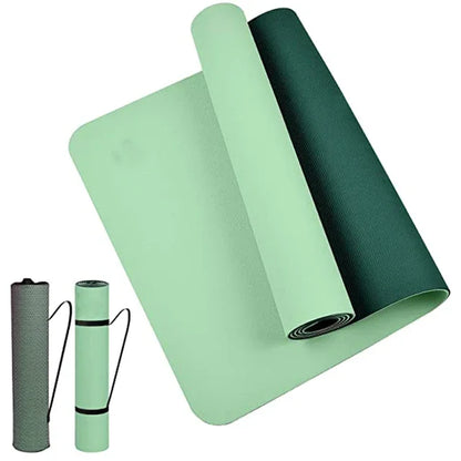 Tapis-de-yoga-antiderapant-double-face-avec-sangle-vert-clair-vert-foncé