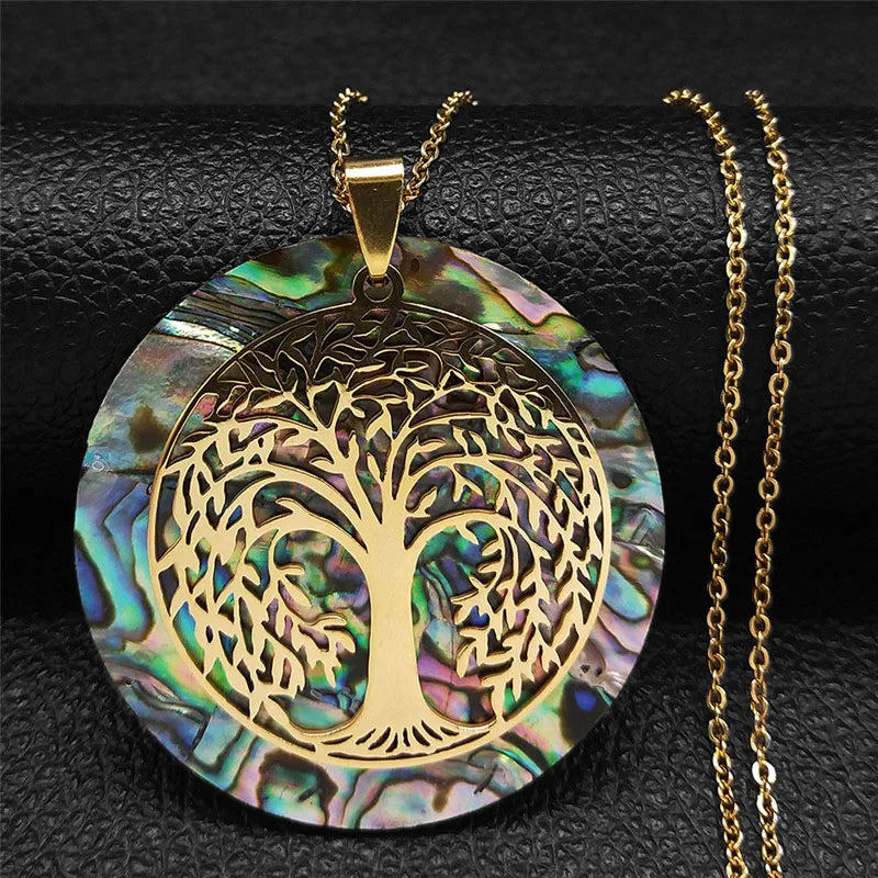 arbre-de-vie-collier-acier-inoxydable-coquille-d'ormeau-or