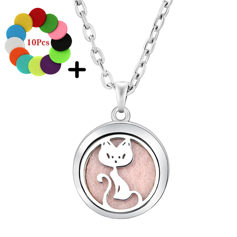 arbre-de-vie-collier-aromathérapie-chat-rose