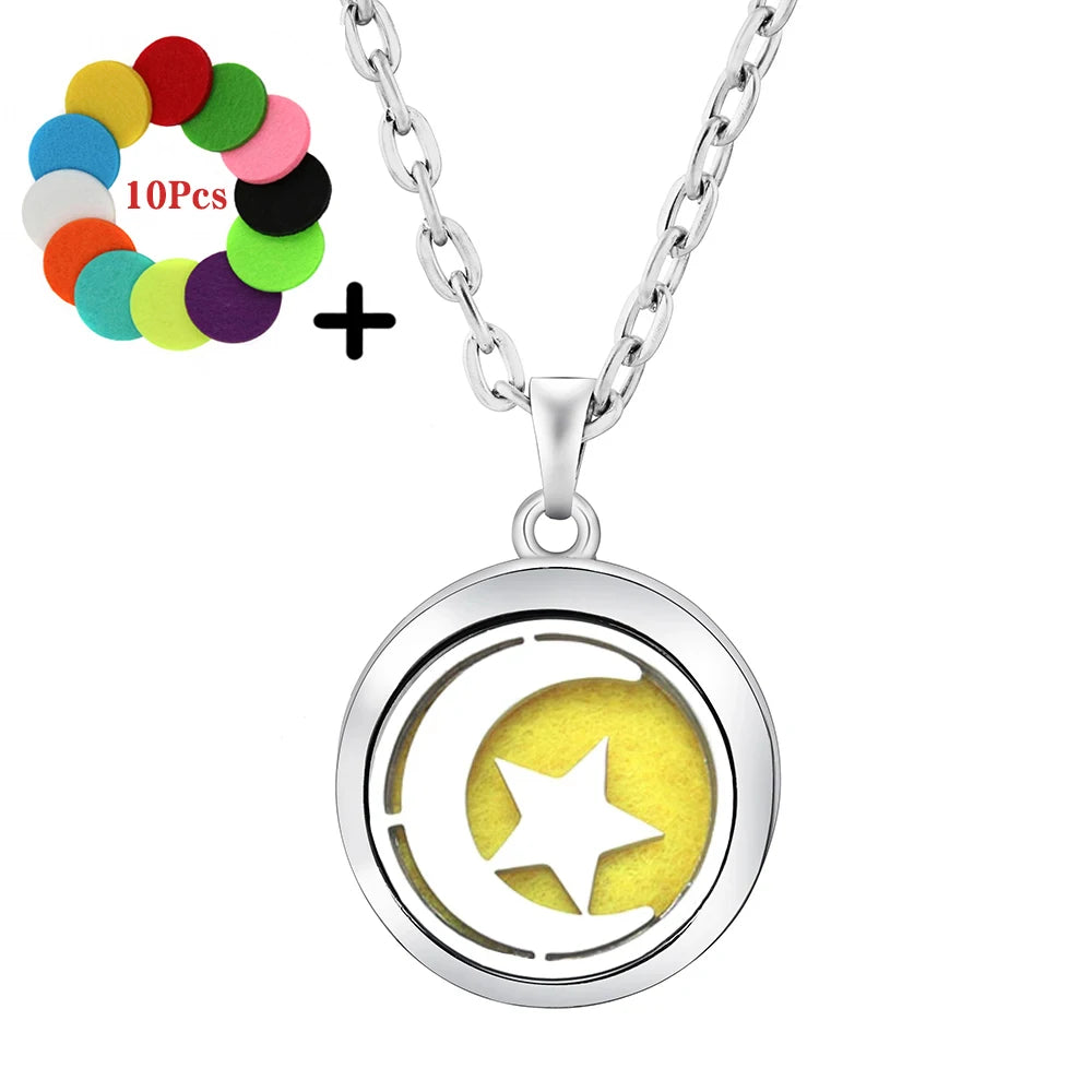 arbre-de-vie-collier-lune-étoile-jaune