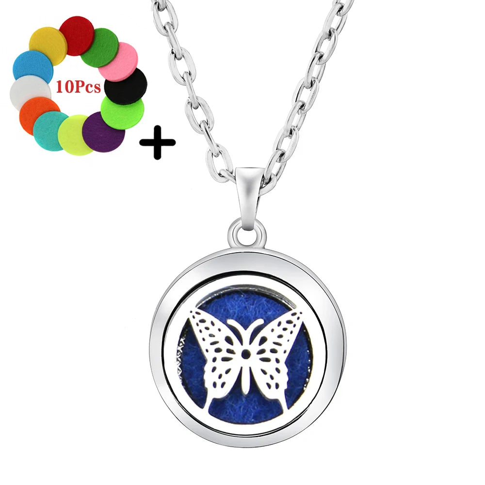 arbre-de-vie-collier-aromathérapie-papillon-bleu