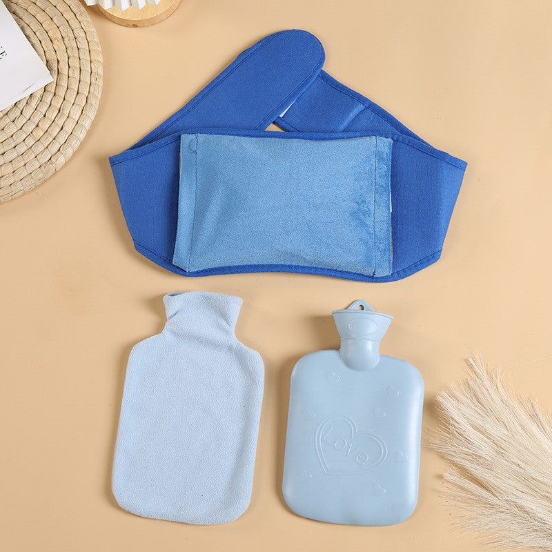 Bouillotte microonde ceinture abdominale chauffante bleu