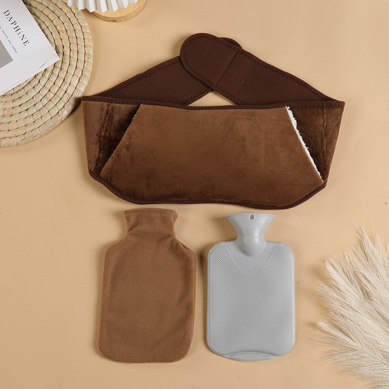 Bouillotte microonde ceinture abdominale chauffante brun