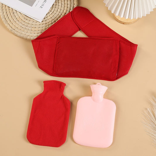 Bouillotte microonde ceinture abdominale chauffante rouge