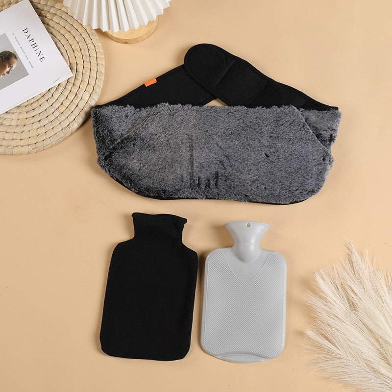 Bouillotte micro onde moment de douceur ceinture chauffante peluche noir