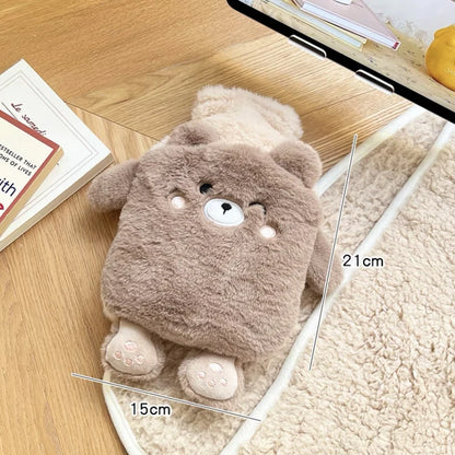 bouillotte-peluche-kawaii-coussin-chauffant-mignonne-brun-ours