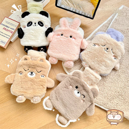 bouillotte-peluche-kawaii-coussin-chauffant-mignonne-caoutchou-mains-pieds-ventre-cou-modèles