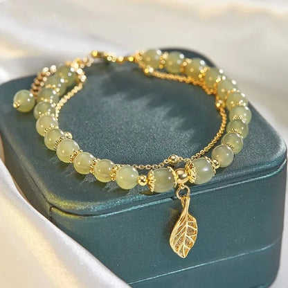 bracelet-amethyste-doré-feuille