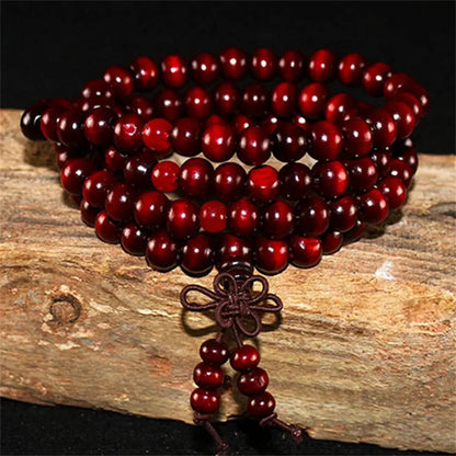 bracelet-en-perles-bois-santal-naturel-rouge
