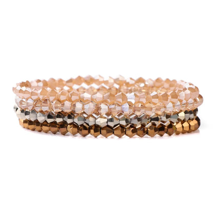 bracelets-en-perles-brun-rosé