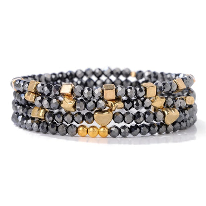bracelets-en-perles-noir-doré