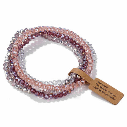 bracelets-en-perles-rose-violet