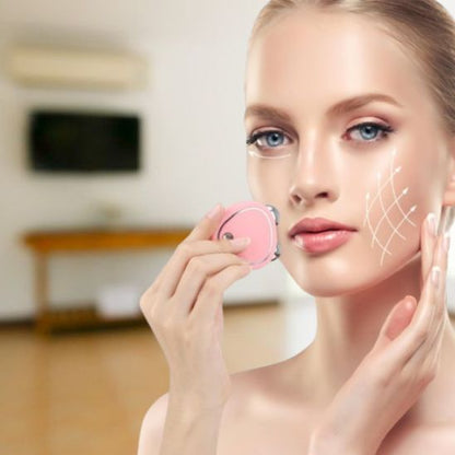Gua sha instrument de massage à double rouleau rose effet lifting