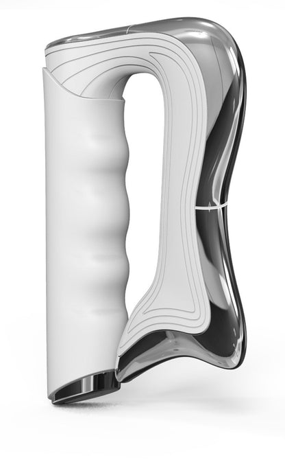Gua sha - instrument de massage des méridiens musculaires femme blanc