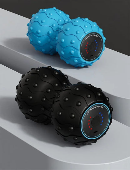 Rouleau de massage  boule de massage vibrante à 5 vitesses mécanisme bleu noir