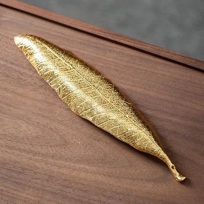 porte-encens-calme-yoga-nature-feuille-doré