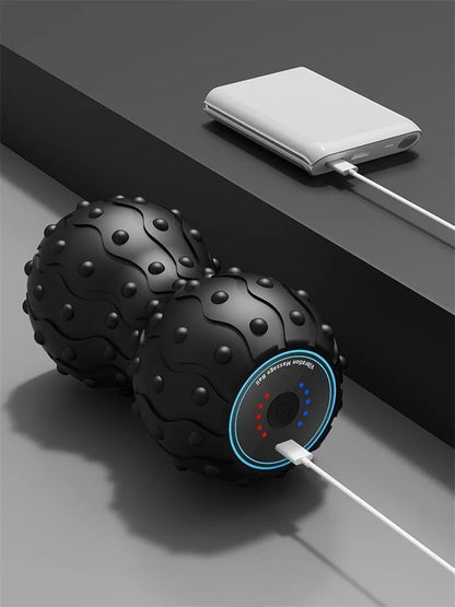 Rouleau de massage  boule de massage vibrante à 5 vitesses mécanisme noir fil USB